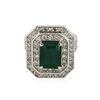 Image 1 : 14KT White Gold 2.96 ctw Emerald and Diamond Ring