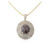 Image 1 : SILVER 49.83 ctw Star Ruby and White Sapphire Pendant With Chain