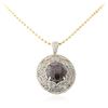 Image 2 : SILVER 49.83 ctw Star Ruby and White Sapphire Pendant With Chain