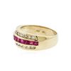 Image 2 : 14KT Yellow Gold 1.00 ctw Ruby and Diamond Ring