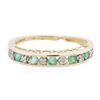 Image 1 : 10KT Yellow Gold 0.30 ctw Emerald and Diamond Ring