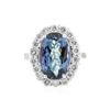 Image 1 : 14KT White Gold 4.44 ctw Tanzanite and Diamond Ring