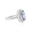 Image 2 : 14KT White Gold 4.44 ctw Tanzanite and Diamond Ring