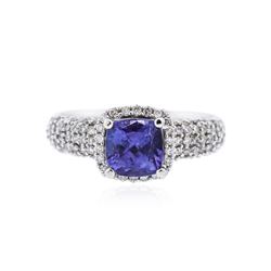 14KT White Gold 1.41 ctw Tanzanite and Diamond Ring