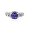 Image 1 : 14KT White Gold 1.41 ctw Tanzanite and Diamond Ring