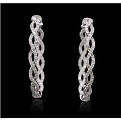 14KT White Gold 1.50 ctw Diamond Earrings