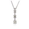 Image 1 : 14KT White Gold 0.56 ctw Diamond Pendant With Chain