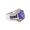 Image 2 : 14KT White Gold GIA Certified 11.29 ctw Sapphire and Diamond Ring