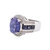 Image 3 : 14KT White Gold GIA Certified 11.29 ctw Sapphire and Diamond Ring