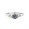 Image 1 : 14KT White Gold 1.01 ctw Blue Diamond Ring