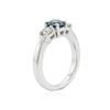 Image 3 : 14KT White Gold 1.01 ctw Blue Diamond Ring