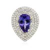 Image 1 : 14KT Two-Tone Gold 5.47 ctw Tanzanite and Diamond Ring