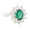 Image 2 : 14KT White Gold 2.10 ctw Emerald and Diamond Ring