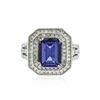 Image 1 : 14KT White Gold 3.35 ctw Tanzanite and Diamond Ring