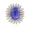 Image 1 : 14KT White Gold 16.78 ctw Tanzanite and Diamond Ring