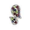 Image 1 : 14KT White Gold 5.32 ctw Multi Gemstone Ring