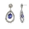 Image 2 : 14KT White Gold 7.22 ctw Tanzanite and Diamond Earrings