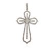 Image 1 : 14KT White Gold 1.15 ctw Diamond Cross Pendant
