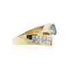 Image 2 : 14KT Yellow Gold 0.35 ctw Blue Diamond Ring