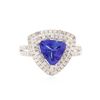 Image 1 : 14KT White Gold 1.76 ctw Tanzanite and Diamond Ring