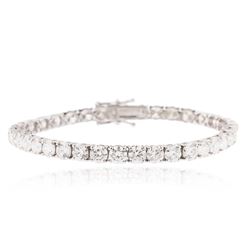 18KT White Gold 14.97 ctw Diamond Tennis Bracelet