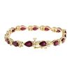 Image 2 : 14KT Yellow Gold 11.40 ctw Ruby and Diamond Bracelet