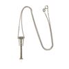 Image 1 : 14KT White Gold 0.16 ctw Diamond Pendant With Chain