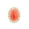 Image 1 : 14KT Yellow Gold 9.59 ctw Coral and Diamond Ring