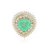 Image 1 : 14KT Yellow Gold GIA Certified 7.47 ctw Emerald and Diamond Ring