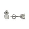 Image 2 : 14KT White Gold 0.80 ctw Diamond Stud Earrings