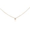 Image 2 : 14KT Rose Gold 0.09 ctw Diamond Solitaire Necklace