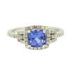 Image 1 : 14KT White Gold 1.28 ctw Tanzanite and Diamond Ring