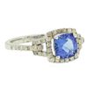Image 2 : 14KT White Gold 1.28 ctw Tanzanite and Diamond Ring
