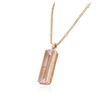 Image 3 : 14KT Rose Gold GIA Certified 162.70 ctw Kunzite and Diamond Pendant With Chain