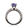 Image 3 : 14KT White Gold 3.24 ctw Tanzanite and Diamond Ring