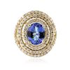 Image 1 : 14KT Yellow Gold 3.15 ctw Tanzanite & Diamond Ring