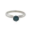 Image 1 : 14KT White Gold 0.68 ctw Round Cut Fancy Blue Diamond Solitaire Ring