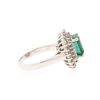 Image 3 : 14KT White Gold 3.05 ctw Emerald and Diamond Ring