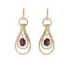 Image 1 : 14KT Yellow Gold 3.02 ctw Ruby and Diamond Earrings