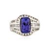 Image 1 : 18KT White Gold 3.72 ctw Tanzanite and Diamond Ring