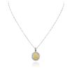 Image 1 : 14KT White Gold 3.05 ctw Opal and Diamond Pendant With Chain