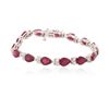 Image 1 : 14KT White Gold 18.15 ctw Ruby and Diamond Bracelet