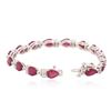 Image 3 : 14KT White Gold 18.15 ctw Ruby and Diamond Bracelet