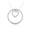 Image 2 : 14KT White Gold 0.75 ctw Diamond Pendant With Chain