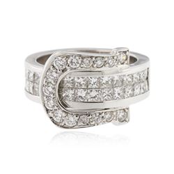 14KT White Gold 0.97 ctw Diamond Ring