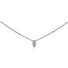 Image 2 : 14KT White Gold 0.30 ctw Diamond Solitaire Necklace