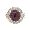 Image 1 : SILVER 17.16 ctw Star Ruby and White Sapphire Ring