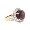Image 2 : SILVER 17.16 ctw Star Ruby and White Sapphire Ring
