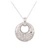 Image 2 : 14KT White Gold 2.04 ctw Diamond Pendant With Chain