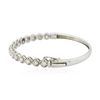 Image 2 : 14KT White Gold 2.30 ctw Diamond Bangle Bracelet